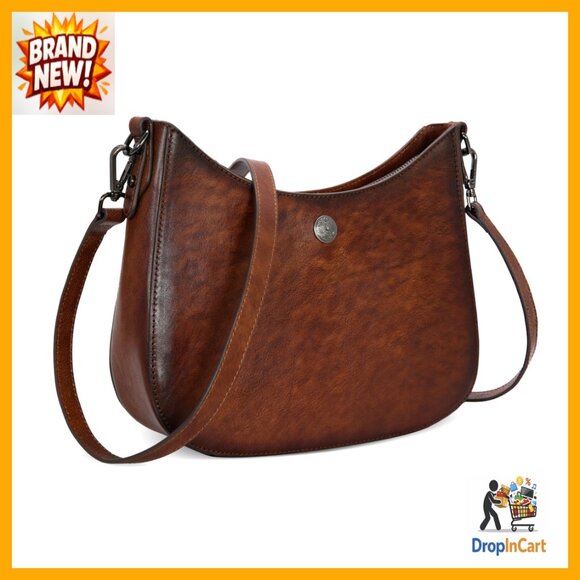 Genuine Leather Crossbody Bag Vintage Chic Shoulder Purse Satchel Designer
